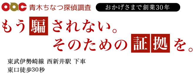 青木ちなつ探偵調査 証拠を集め、事実と向き合いましょう